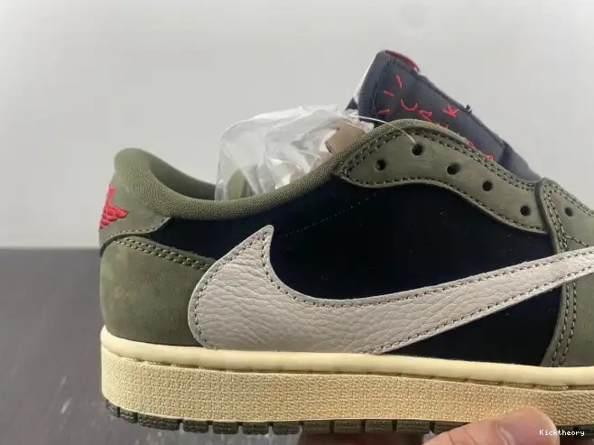 Kick Theory OG TRAVIS 1 SCOTT DM7866-002 X AIR JORDAN 'BLACK LOW SP OLIVE' 0507